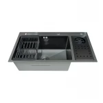 Мойка Zerix ZH8245-SET-08 Micro Decor Graphite из нержавеющей стали (цвет графит) (ZM5594)