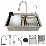 Мийка багатофункціональна Zerix ZH7546-SET-06 Decor SS Color з вбудованим змішувачем з нерж.cталі (ZM5596)