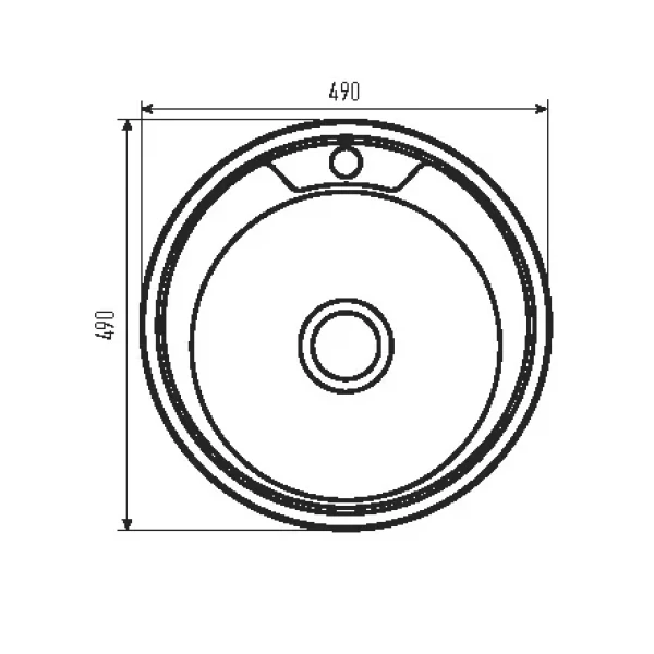 Мийка кухонна Zerix Z490-06-160E (Satin) (ZS0554)