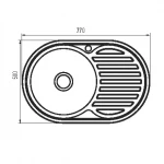 Мийка кухонна Zerix Z7750-06-180MD (micro decor) (ZS0564)