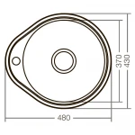 Мийка кухонна Zerix Z4843-06-160MD (micro decor) (ZS0567)