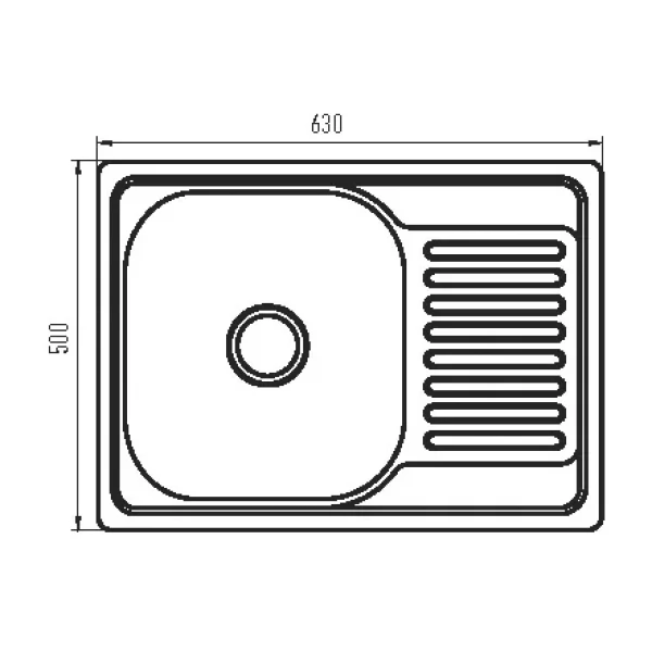 Мийка кухонна Zerix Z6350-08-180MD (micro decor) (ZS0572)