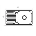 Мойка кухонная Zerix Z7642-08-180MD (micro decor) (ZS0573)