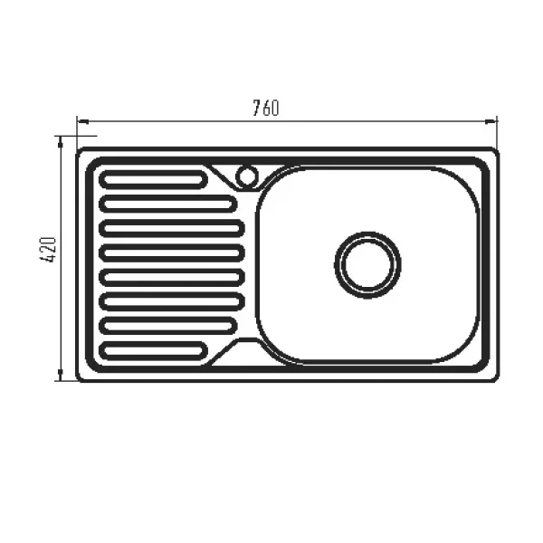 Мойка кухонная Zerix Z7642-08-180MD (micro decor) (ZS0573)