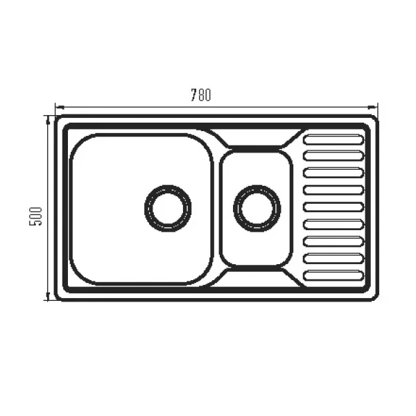 Мийка кухонна Zerix Z7850A-08-180MD Armonia (micro decor) (ZS0577)