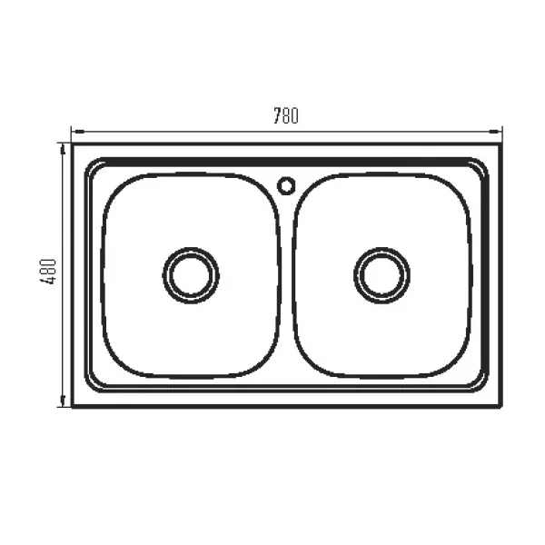 Мийка кухонна Zerix Z7848D-08-180E Double (Satin) (ZS0578)