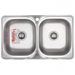 Мийка кухонна Zerix Z7848D-08-180MD Double (micro decor) (ZS0579)