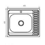 Мийка кухонна Zerix Z6060L-08-180E (Satin) (ZS0586)