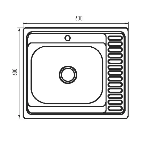 Мийка кухонна Zerix Z6060L-08-180E (Satin) (ZS0586)