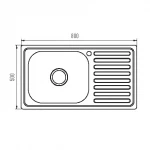 Мойка кухонная Zerix Z8050L-08-180MD (micro decor) (ZS0596)