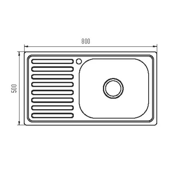 Мийка кухонна Zerix Z8050R-08-180E (Satin) (ZS0600)