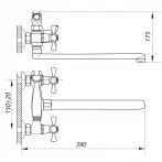 Смеситель для ванны Zerix D5Q 827 (ZX0010)