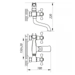 Змішувач для ванни Zerix DAK 827 (ZX0011)