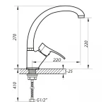 Смеситель для кухни Zerix DYU 281 (ZX0027)
