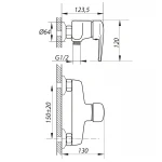 Змішувач для душа ZERIX GIT-A 181 (ZX0036)