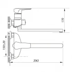 Смеситель для ванны Zerix NGB 181 (ZX0044)
