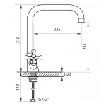 Змішувач для кухні Zerix TOE 856 (ZX0090)