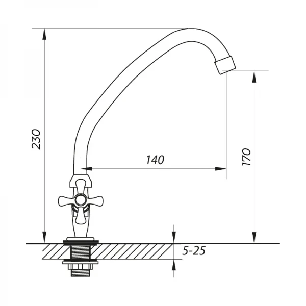 Монокран на одну воду Zerix TZF 605 (ZX0093)