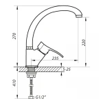 Смеситель для кухни Zerix DYU 180 (ZX0178)