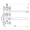 Смеситель для ванны Zerix DFR-B 827 (ZX0186)