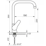 Змішувач для кухні Zerix SOP7 045 (ZX0191)