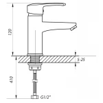 Змішувач для умивальника Zerix PUD1 045 (ZX0203)