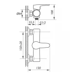 Смеситель для душа Zerix PUD5 045 (ZX0205)