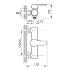 Смеситель для душа Zerix PUD5 146 (ZX0206)