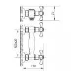 Змішувач для душу Zerix TMK5 725 (ZX0207)