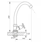 Монокран на одну воду Zerix JIK1 102-A (ZX0406)