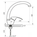 Смеситель для кухни Zerix YUB 181 (ZX0415)