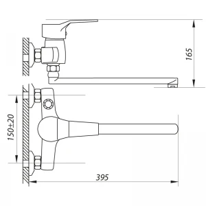 Смеситель для ванны Zerix NEO 181 (ZX0423)