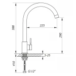 Смеситель для кухни Zerix LR4998-3 (ZX0571)