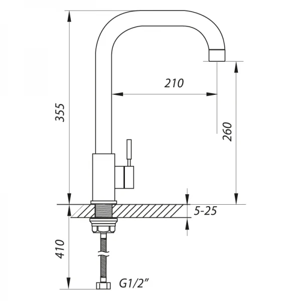 Смеситель для кухни Zerix LR4998-4 (ZX0572)