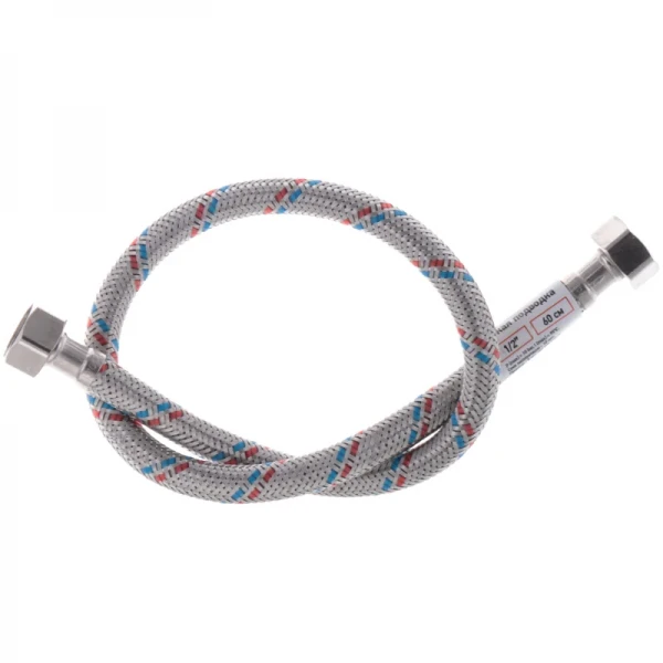 Гнучкий шланг для підключення води гайка 1/2'' - гайка 1/2'' (60 см) Zerix (ZX1552)