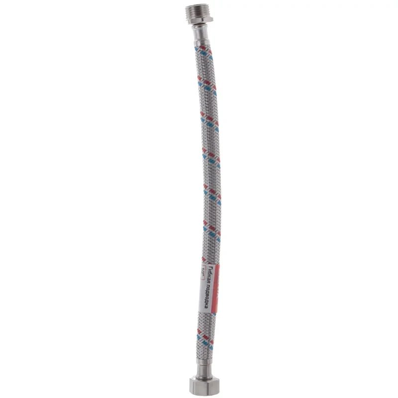 Гибкий шланг для подключения воды гайка 1/2'' - Штуцер 1/2'' (30 см) Zerix (ZX1560)