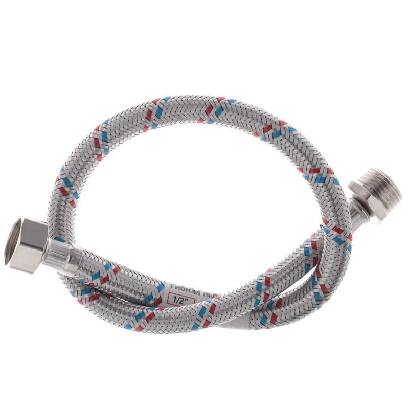 Гибкий шланг для подключения воды гайка 1/2'' - Штуцер 1/2'' (50 см) Zerix (ZX1562)