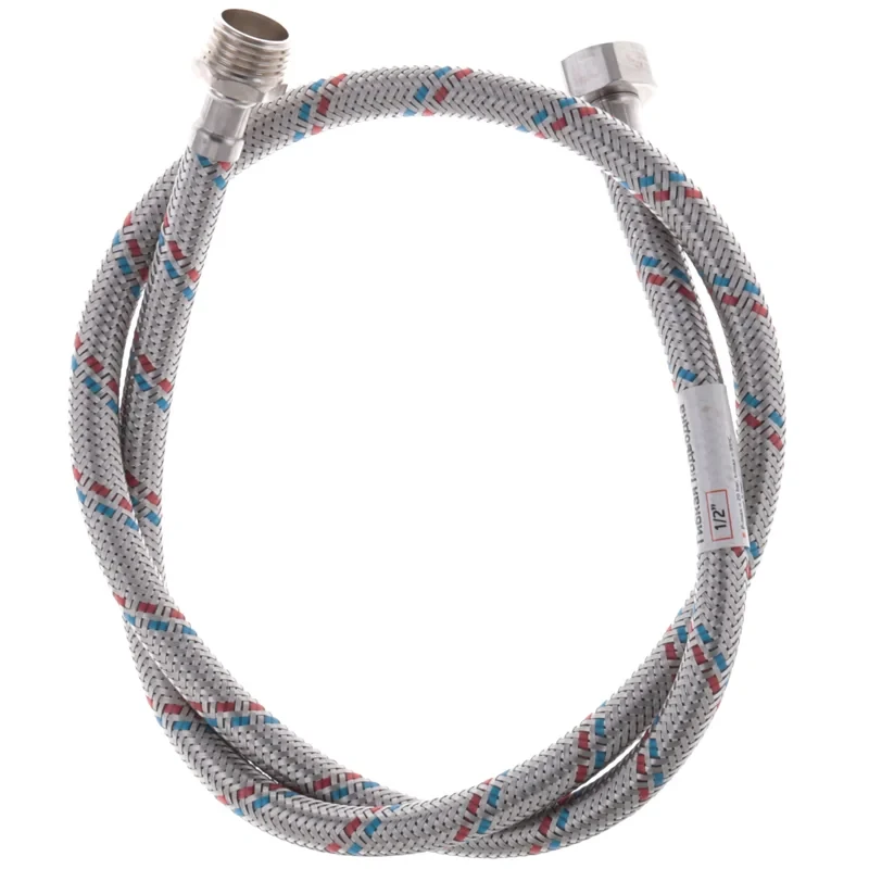 Гибкий шланг для подключения воды гайка 1/2'' - Штуцер 1/2'' (100 см) Zerix (ZX1565)