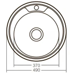 Мийка кухонна Zerix Z490-06-180E (Satin) (ZX1582)