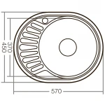 Мийка кухонна Zerix Z5745-06-180E (Satin) (ZX1590)