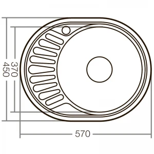 Мойка кухонная Zerix Z5745-08-180E (Satin) (ZX1592)