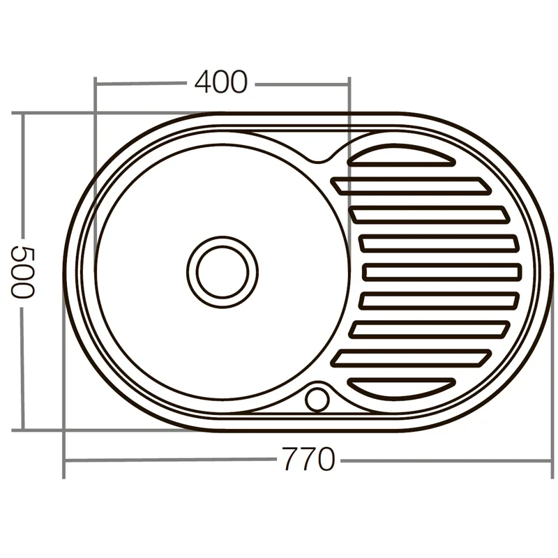 Мойка кухонная Zerix Z7750-06-180E (Satin) (ZX1594)