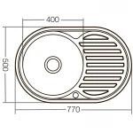 Мойка кухонная Zerix Z7750-06-180D (decor) (ZX1595)