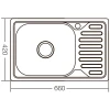 Мойка кухонная Zerix Z6642-08-180E (Satin) (ZX1600)