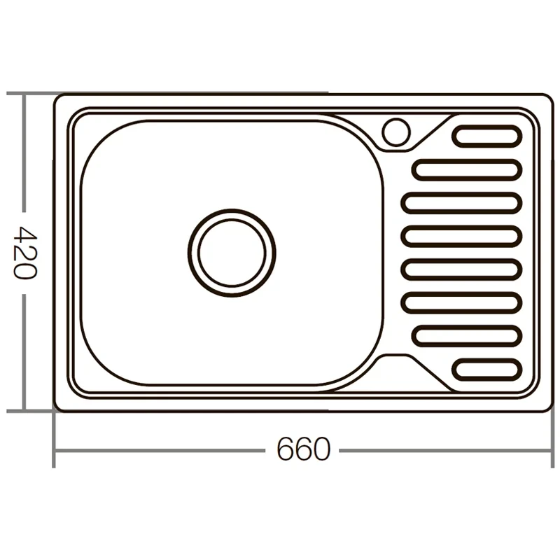 Мойка кухонная Zerix Z6642-08-180E (Satin) (ZX1600)