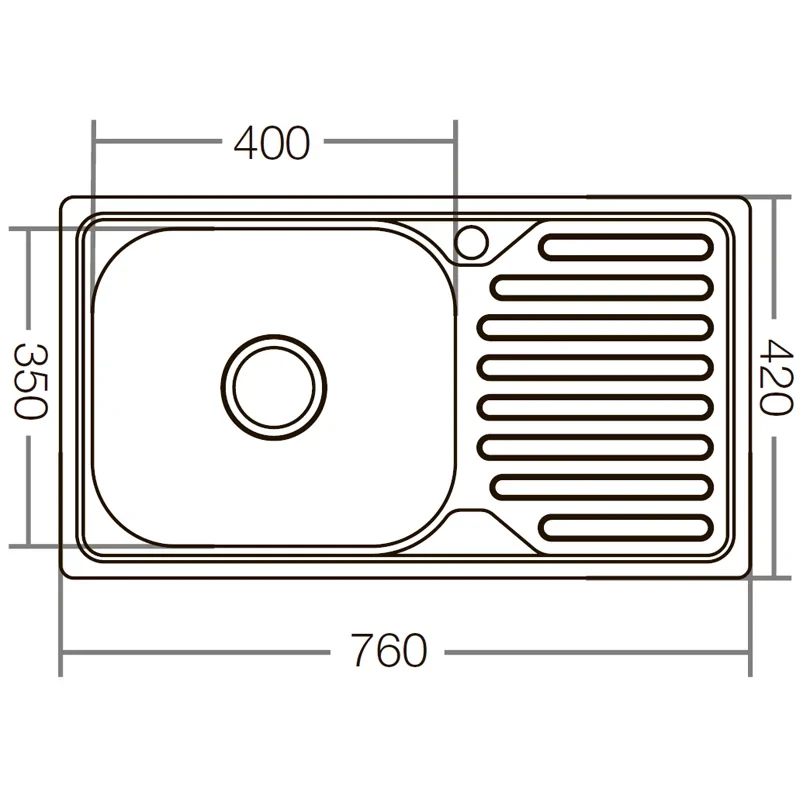 Мойка кухонная Zerix Z7642-08-180D (decor) (ZX1603)