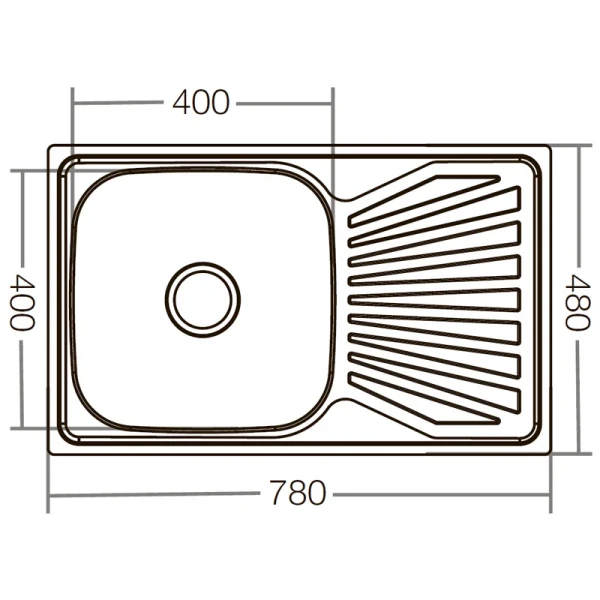 Мийка кухонна ZERIX Z7848-08-180E (satin) (ZX1604)