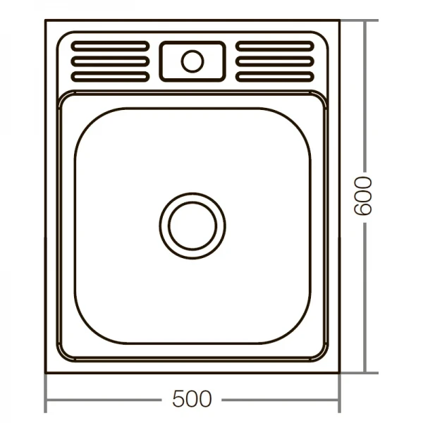Кухонная мойка накладная ZerixZ5060-04-160E (Satin) (ZX1610)