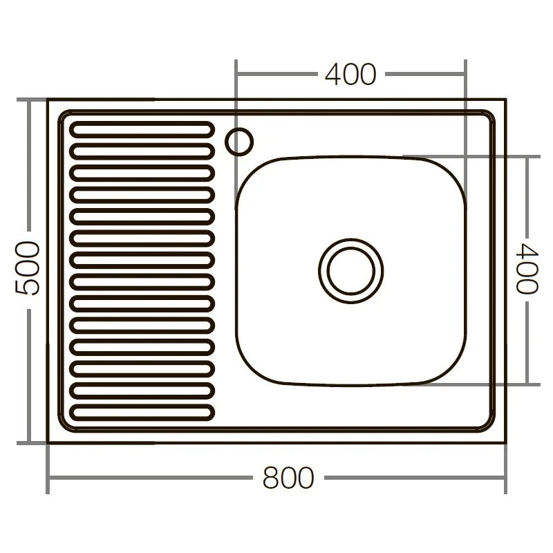 Кухонная мойка накладная Zerix Z8050R-06-160E (Satin) (ZX1613)