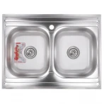 Кухонная мойка накладная Zerix Z8060B-08-180E (Satin) (ZX1620)